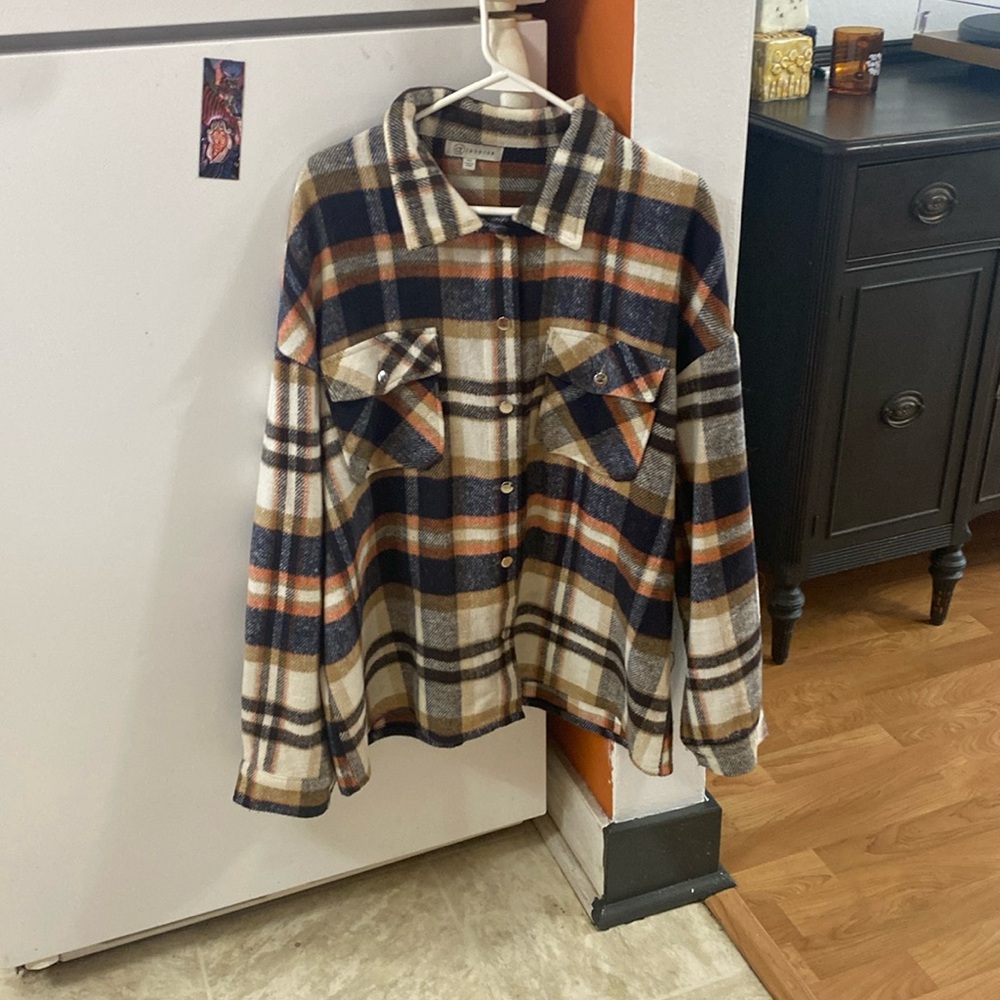 Women’s plaid shirt jacket 3xl